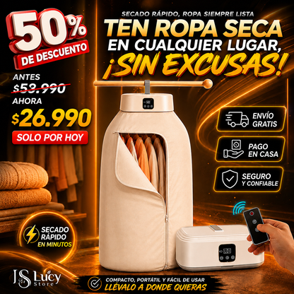 SecaFácil™ — Tu secadora portátil con control remoto