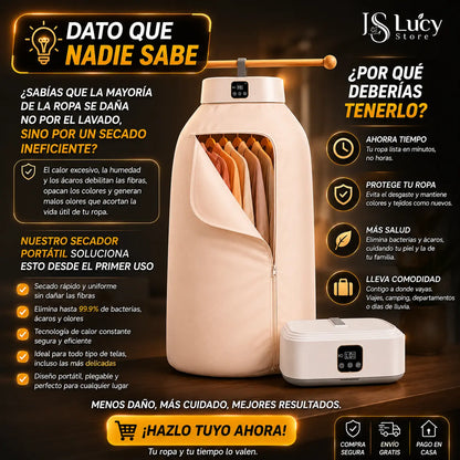 SecaFácil™ — Tu secadora portátil con control remoto